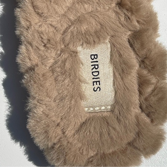 Birdie The Songbird Biscotti Suede & Faux Fur Women’s Slippers Size 8 - Picture 4 of 6